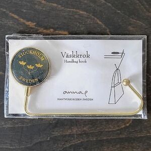 Deadstock Swedish Three Crowns emblem memento handbag hook
